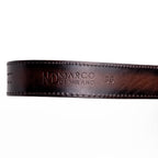 Arkansas Genuine Snake Skin Western Belt Brown