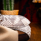 Marco Di Milano Genuine Python Skin Western Belt Arkansas Natural