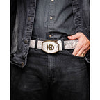 Marco Di Milano Genuine Python Skin Western Belt Arkansas Natural