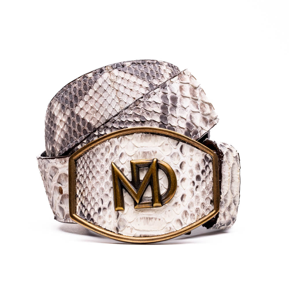 Marco Di Milano Genuine Python Skin Western Belt Arkansas Natural