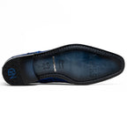 Dress Shoes Animal Skin Oxford Asti Electric Blue