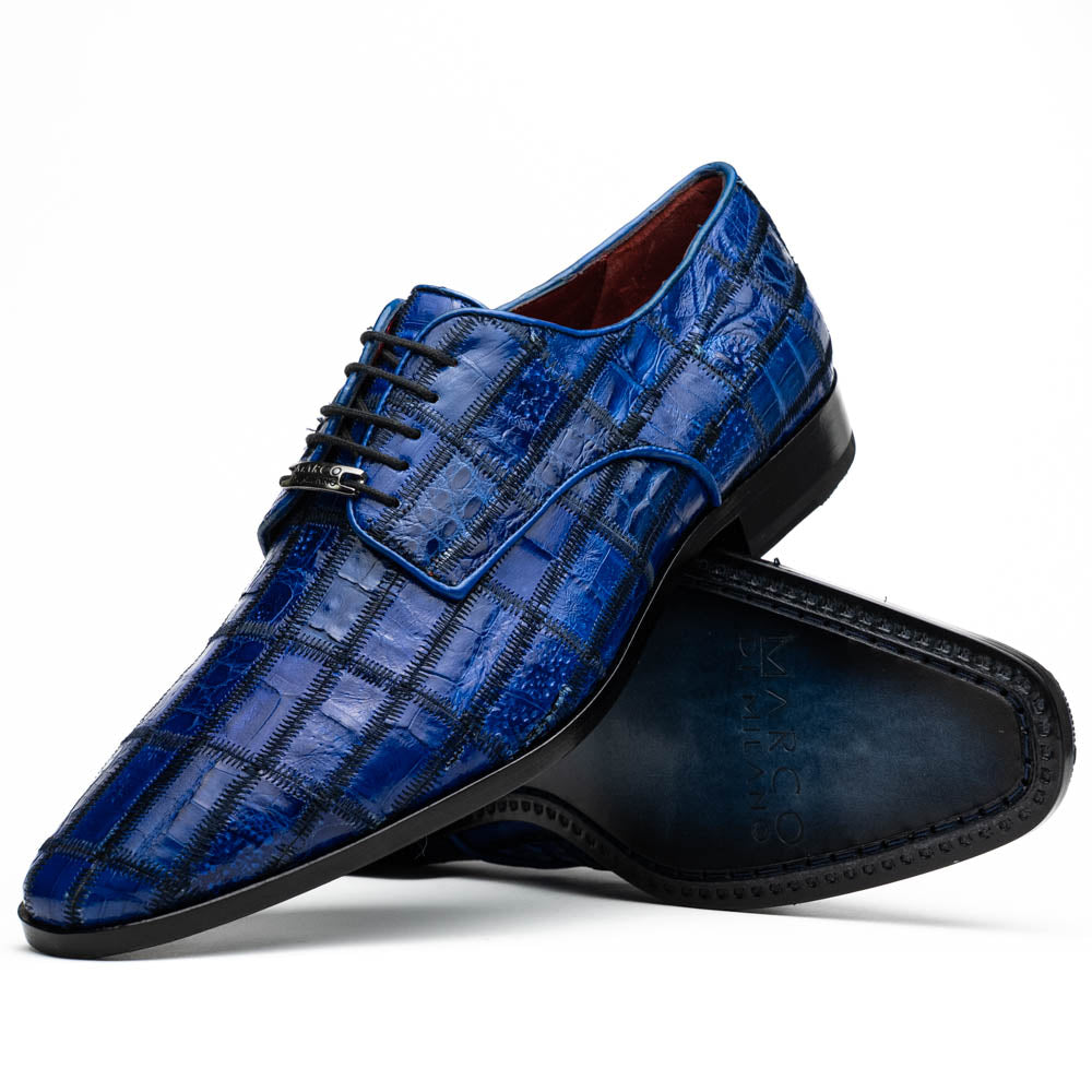 Dress Shoes Animal Skin Oxford Asti Electric Blue
