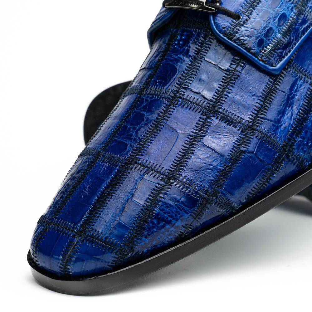 Dress Shoes Animal Skin Oxford Asti Electric Blue