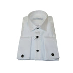 Men CEREMONIA Formal Tux Cotton Shirt Slim Fit Turkey #ATK 013 White Corded