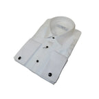 Men CEREMONIA Formal Tux Cotton Shirt Slim Fit Turkey #ATK 013 White Corded