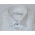 Men CEREMONIA Formal Tux Cotton Shirt Slim Fit Turkey #ATK 013 White Corded