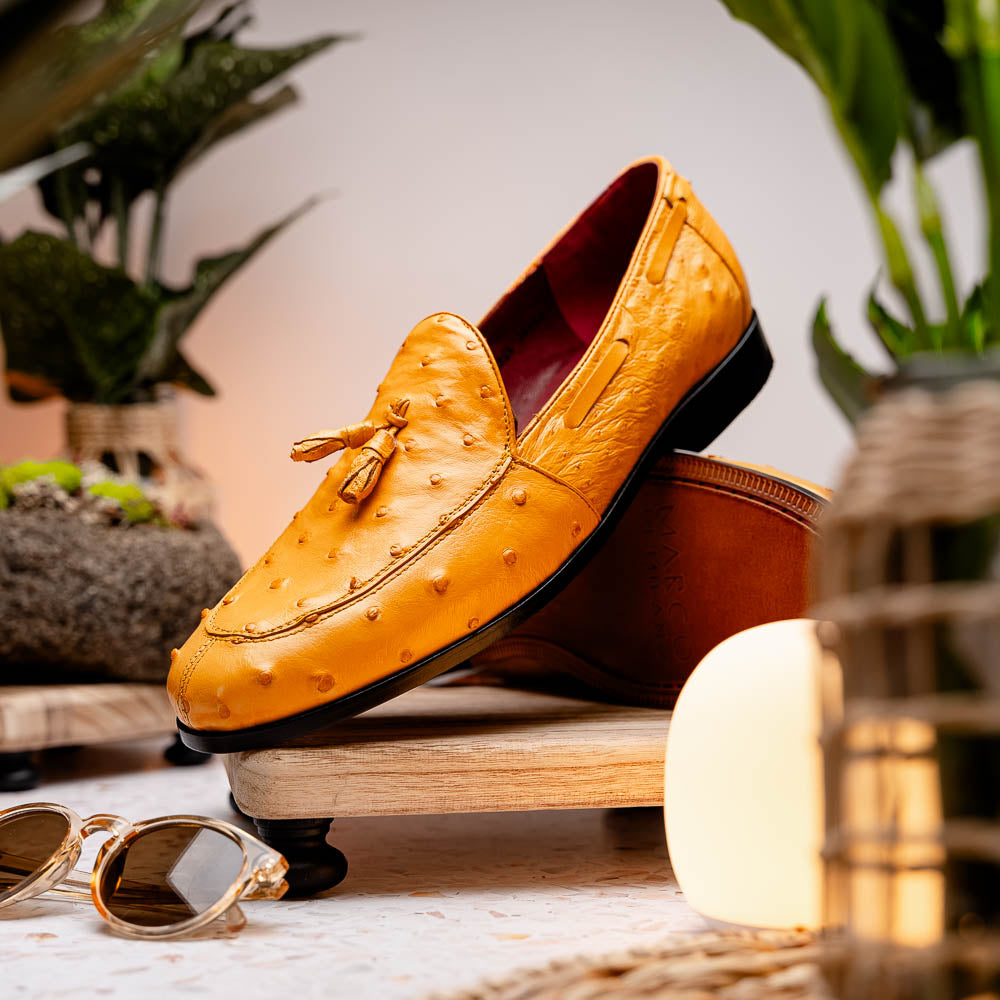 Aubiere Genuine Ostrich Quill Loafer Buttercup