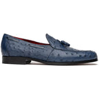 Aubiere Genuine Ostrich Quill Classic Loafers Navy