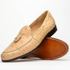 Aubiere Genuine Ostrich Quill Dress tassel Loafers Orix