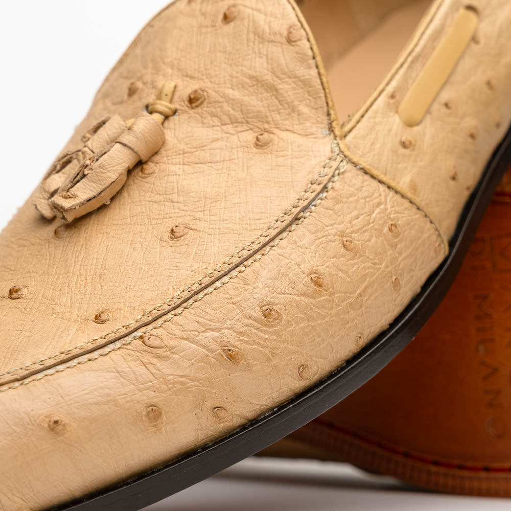 Aubiere Genuine Ostrich Quill Dress tassel Loafers Orix