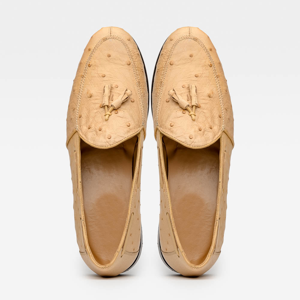 Aubiere Genuine Ostrich Quill Dress tassel Loafers Orix