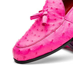 Marco Di Milano genuine& ostrich tassel loafer Shoes AUBIERE Pink