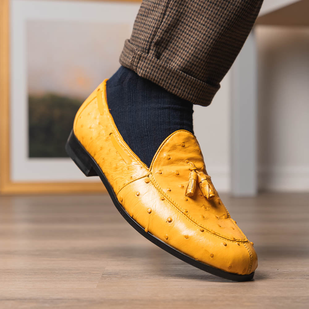 Aubiere Genuine Ostrich Quill Loafer Buttercup