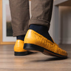 Aubiere Genuine Ostrich Quill Loafer Buttercup