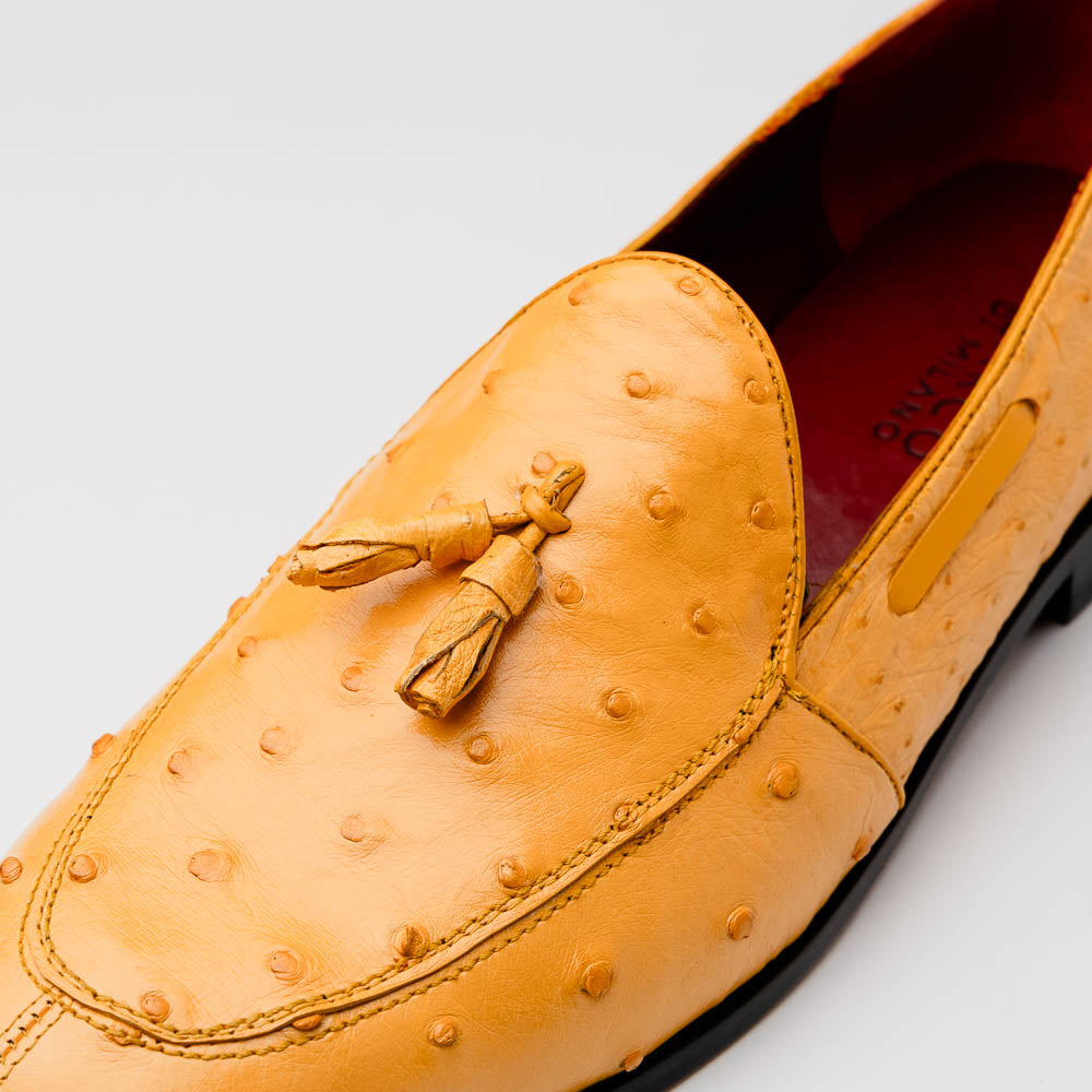 Aubiere Genuine Ostrich Quill Loafer Buttercup