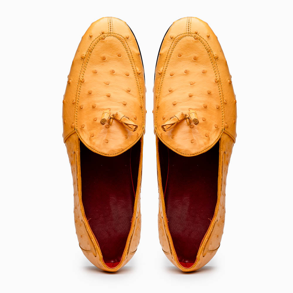 Aubiere Genuine Ostrich Quill Loafer Buttercup