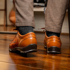 Bari Genuine Lizard Fashion Sneaker Dress Shoes Cognac