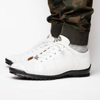 Bari Sporty Genuine Lizard Fashion Sneaker White