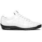 Bari Sporty Genuine Lizard Fashion Sneaker White