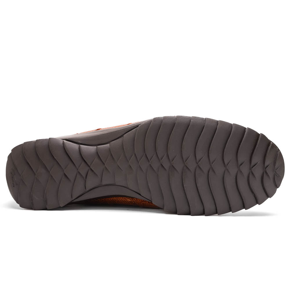Bari Genuine Lizard Fashion Sneaker Dress Shoes Cognac