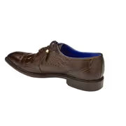 Belvedere Mens Shoes Batta Chocolate Brown Genuine Ostrich 14006