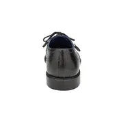 Belvedere Mens Shoes Batta Black Genuine Ostrich Lace Up 14006