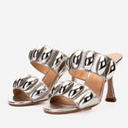 The Eclipse Silver Leather Women Sandal