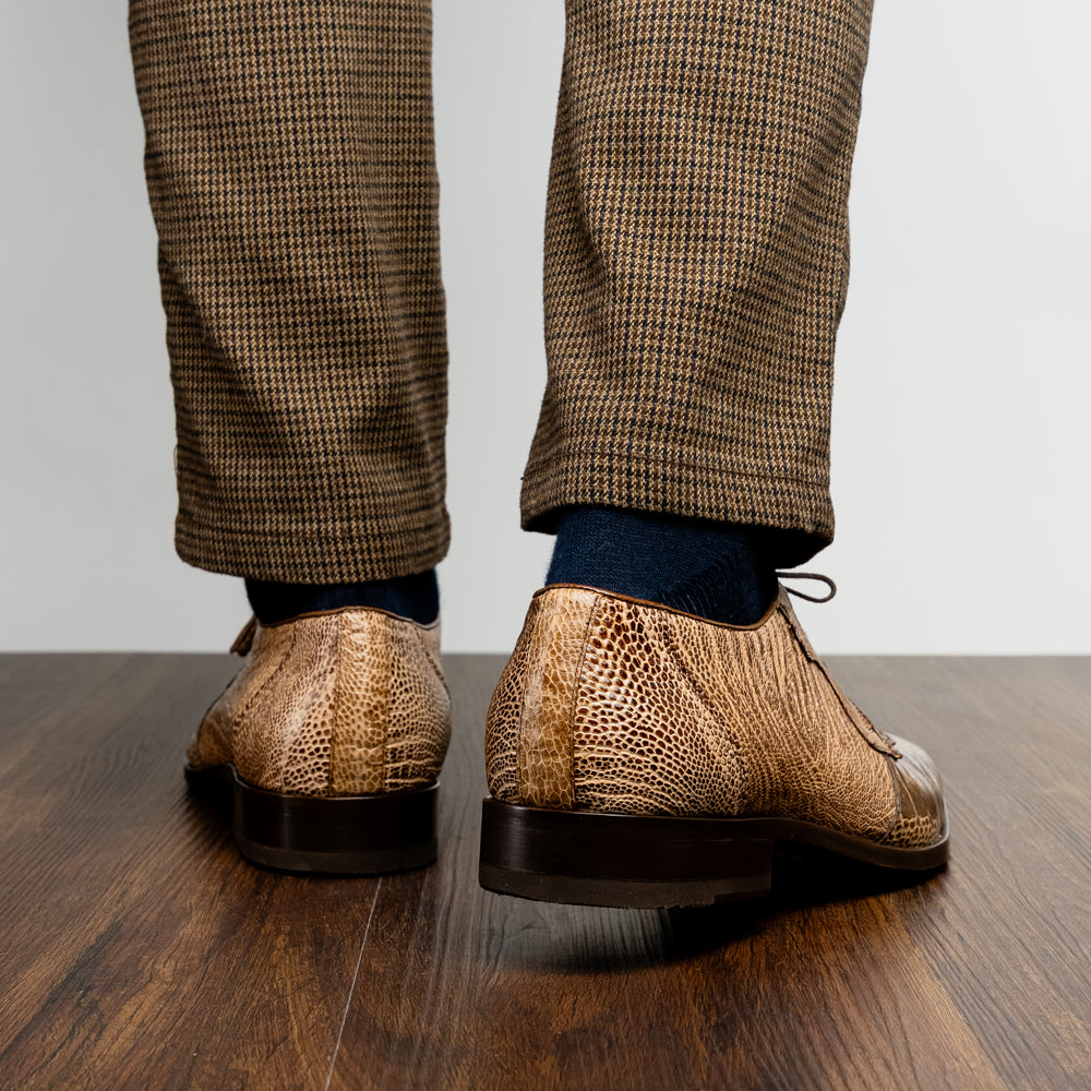 Shoes Handcrafted from genuine ostrich leg leather Belice Rustic Orix