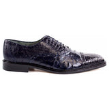 Belvedere Mens Lace Shoes Onesto II Genuine Ostrich Crocodile Navy Blue 1419 - J.Valintin Men's Wear Legend - 1419 Navy_8.5