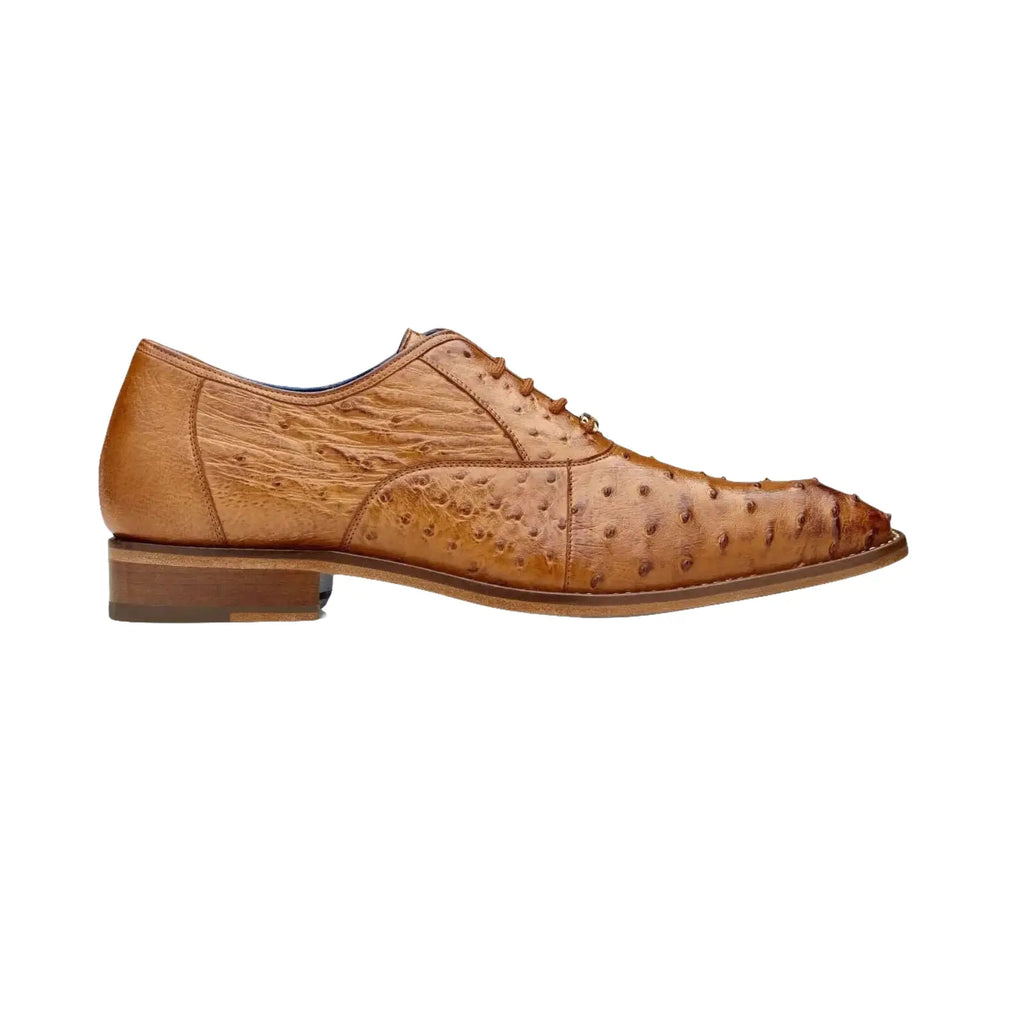 Belvedere Men's Orlando Dress Shoes Genuine Ostrich Quill Antique Peanut D01 - J.Valintin Men's Wear Legend - D01 Orlando Antique Peanut_9