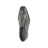 Belvedere Onesto Men Shoes Genuine Ostrich Crocodile Leather Gray Cap toe 1419 - J.Valintin Men's Wear Legend - 1419 gray_8.5