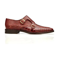 Belvedere Valiente Men's Shoes Ostrich Leg Double Monk Antique Rust - J.Valintin Men's Wear Legend - Valiente 02442 Rust - 9