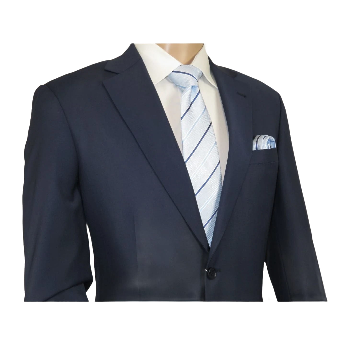 Men Suit BERLUSCONI Turkey 100% Soft Italian Wool Super 180's #Ber28 Navy Blue