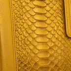 The Velar Yellow  Hand-Painted Python Leather Weekender Bag