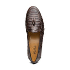 Bianchi Genuine Caiman Crocodile Tassel Loafers Brown