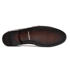 Bianchi Genuine Caiman Crocodile Tassel Loafers Brown