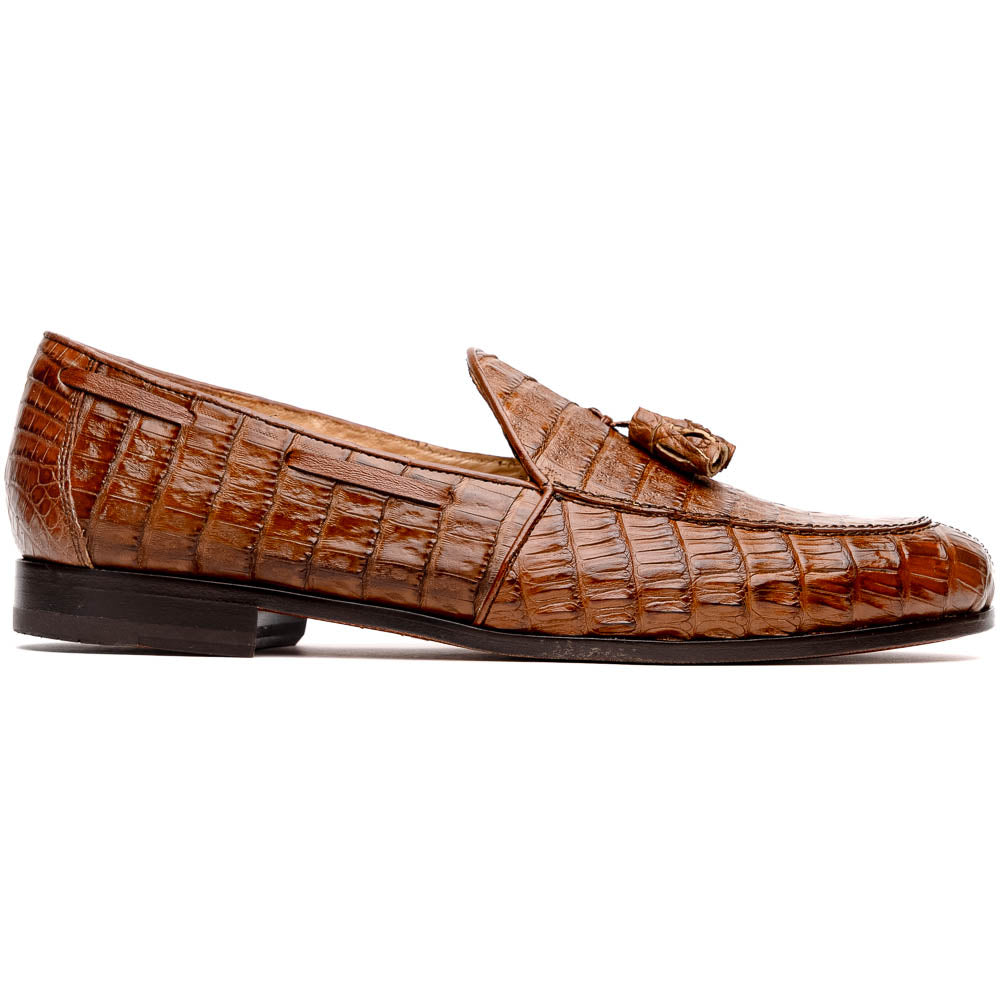 Bianchi Genuine Caiman Crocodile Dress Loafer Bay Apache