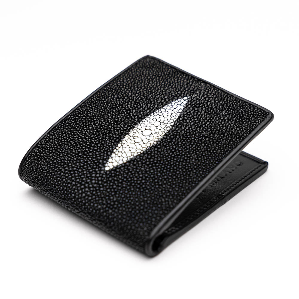 Genuine stingray Vallo Wallet Black