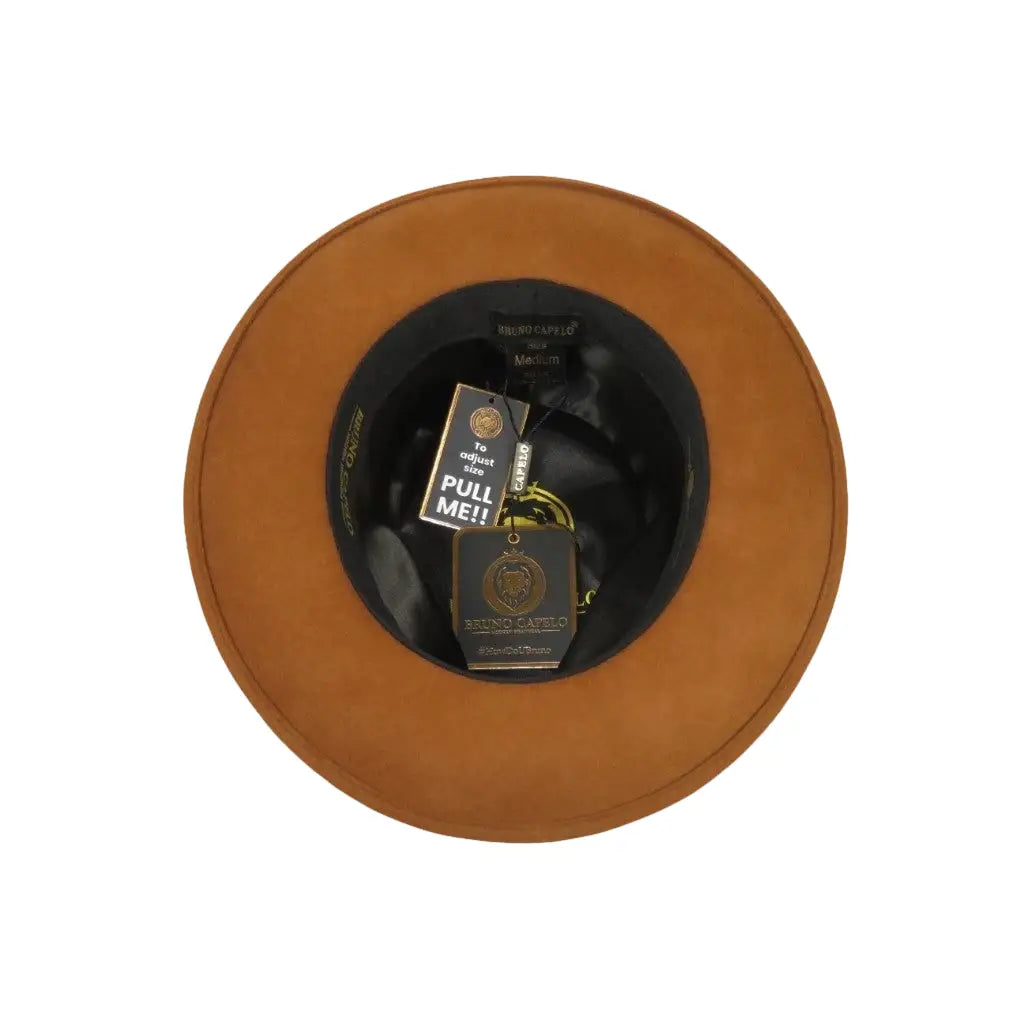 Bruno Capelo Hat Australian Wool Fedora Teardrop Crushable Bel Air BL596 Cognac