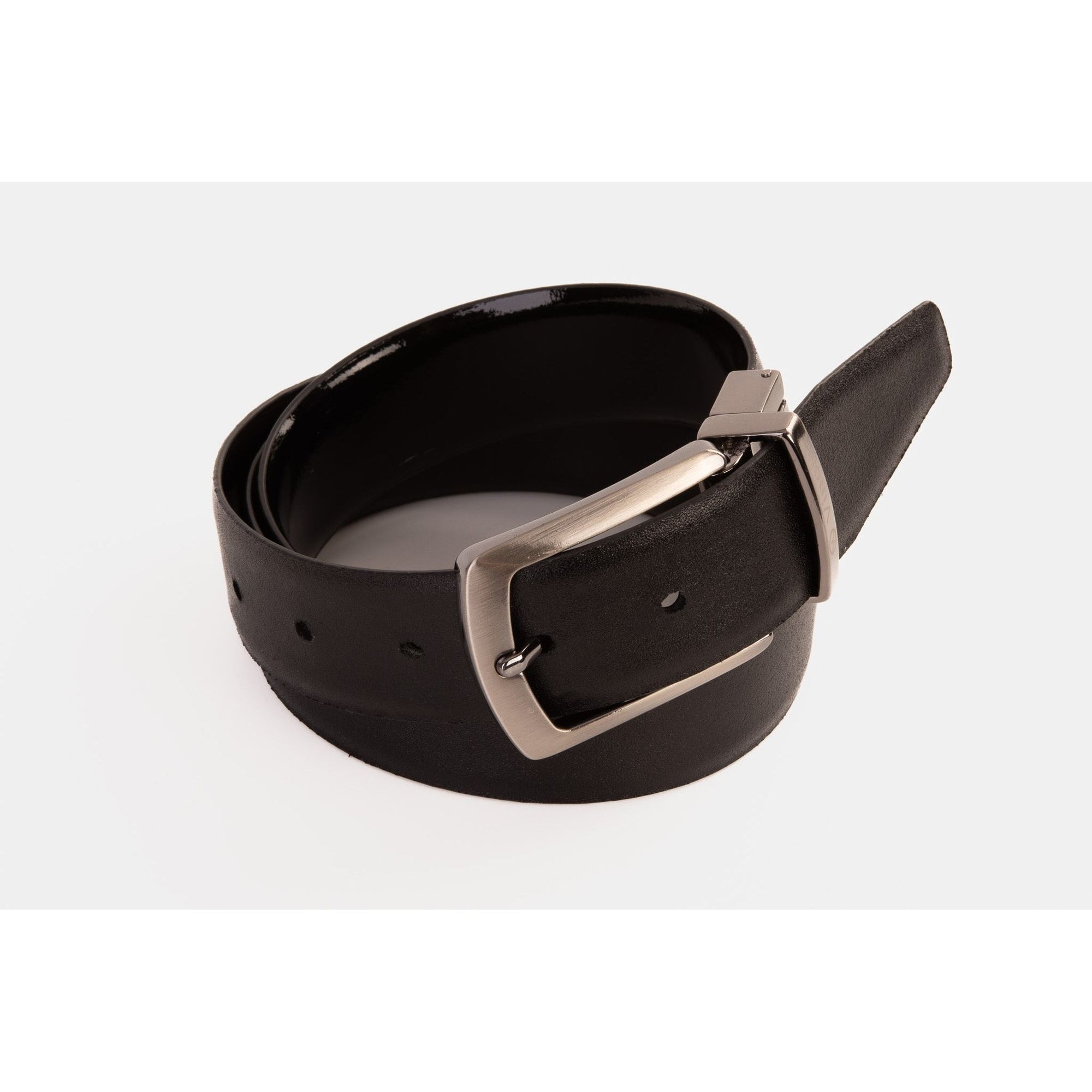 The Sun Reversible Black Patent Leather Belt