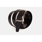 The Sun Reversible Black Patent Leather Belt