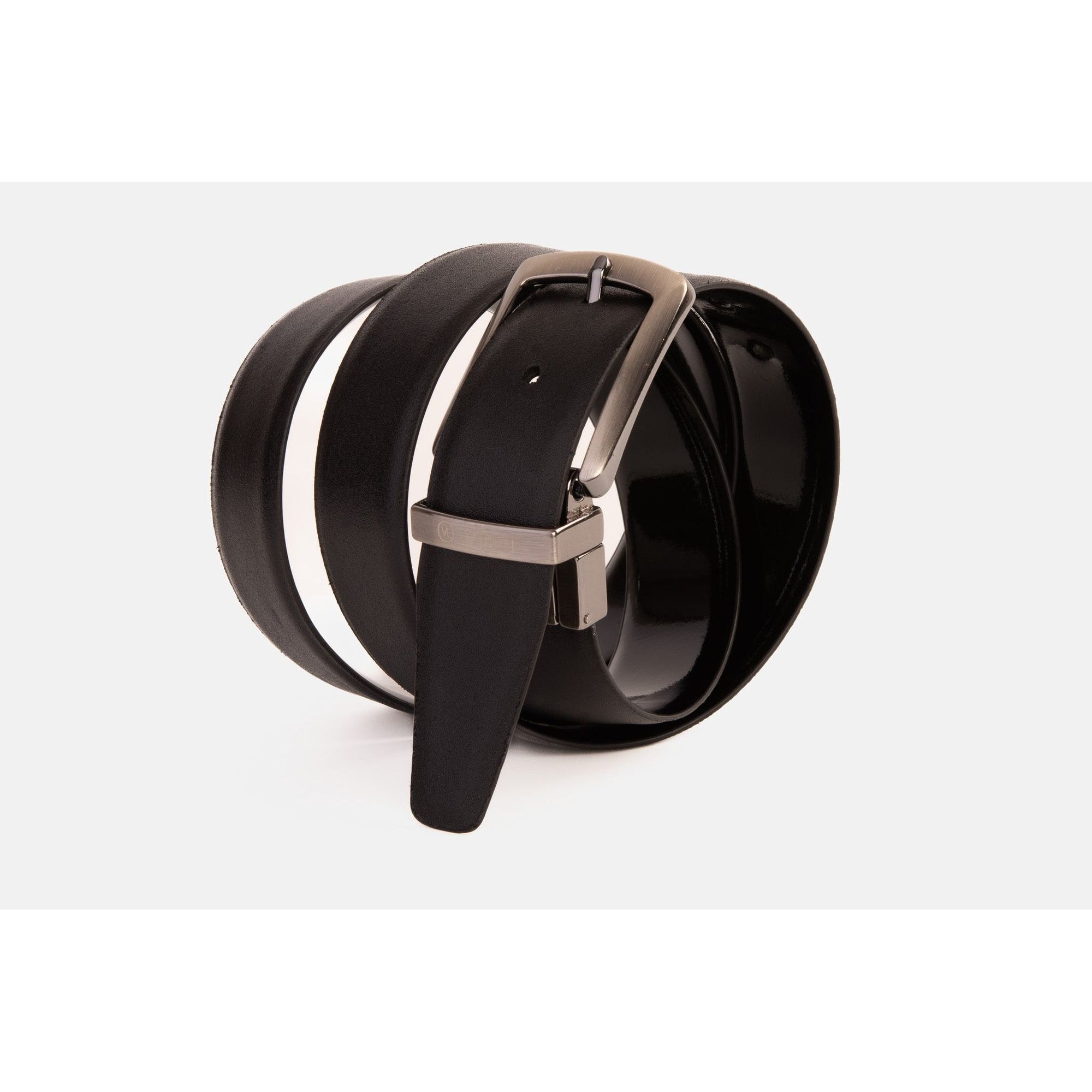 The Sun Reversible Black Patent Leather Belt