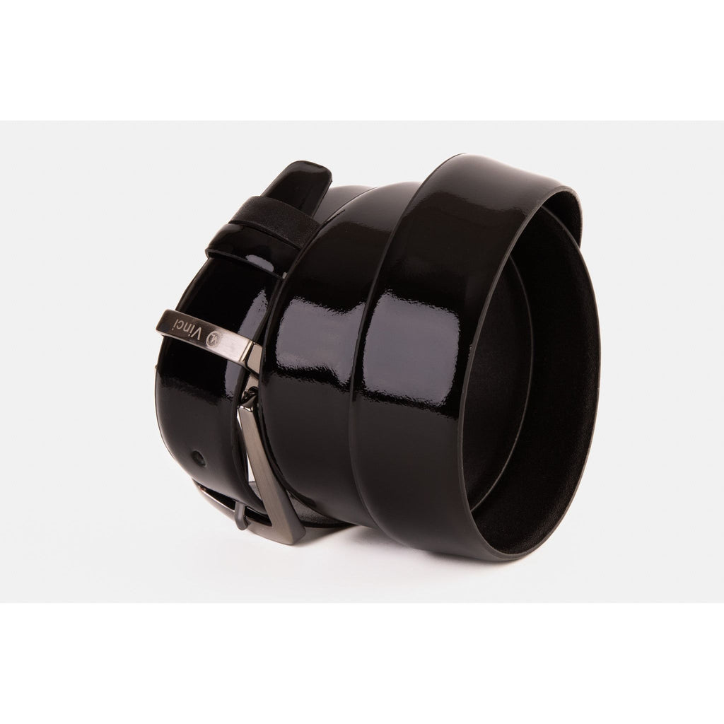 The Sun Reversible Black Patent Leather Belt