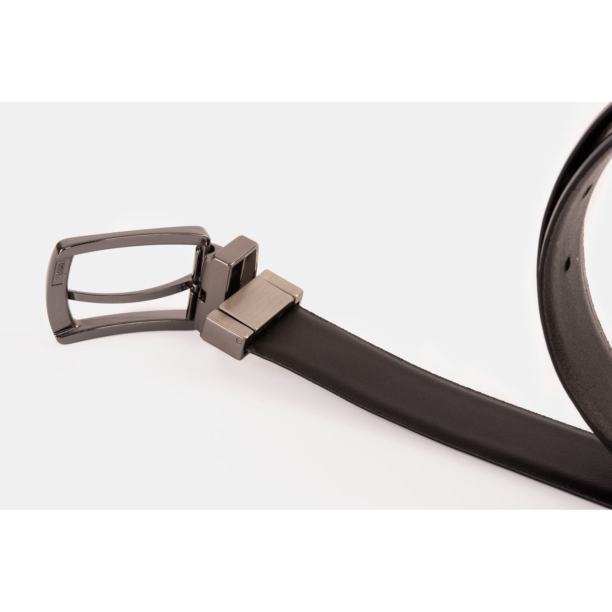 The Sun Reversible Black Patent Leather Belt