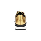 Belvedere Sneakers Blake Genuine Ostrich and Soft Italian Calf Black Gold 33629