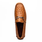 Bolonia Men's Animal Skin Slip On Classic Dress Shoes Brandy