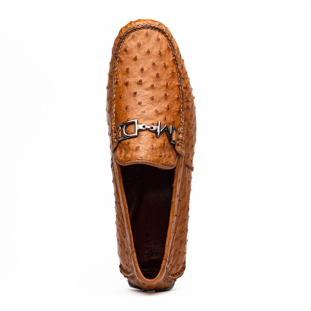 Bolonia Men's Animal Skin Slip On Classic Dress Shoes Brandy
