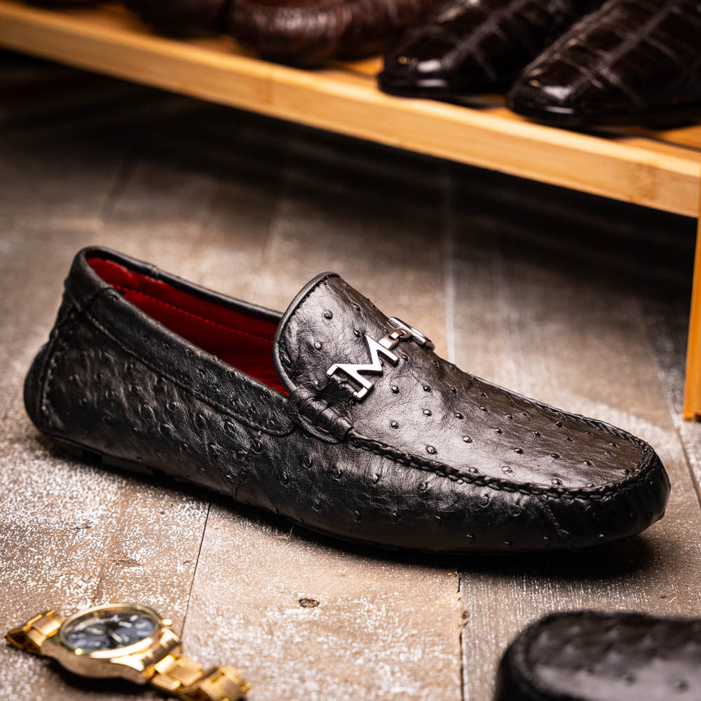 Bolonia Slip On Dressy Shoes Animal Skin Black