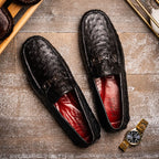 Bolonia Slip On Dressy Shoes Animal Skin Black