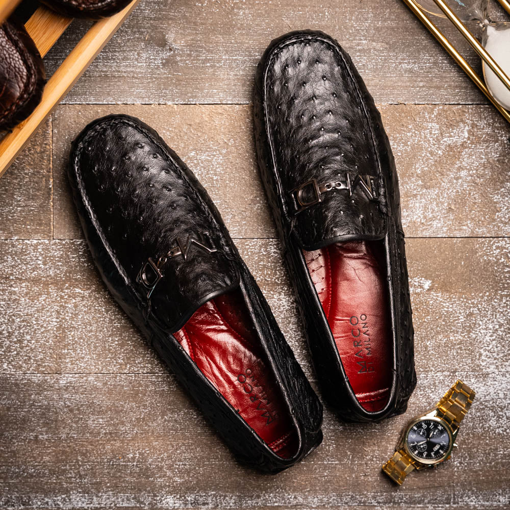 Bolonia Slip On Dressy Shoes Animal Skin Black